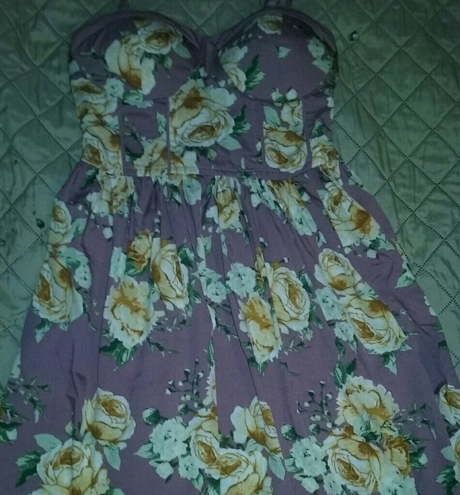 Band of Gypsies XS Adorable Mauve Floral Minidress